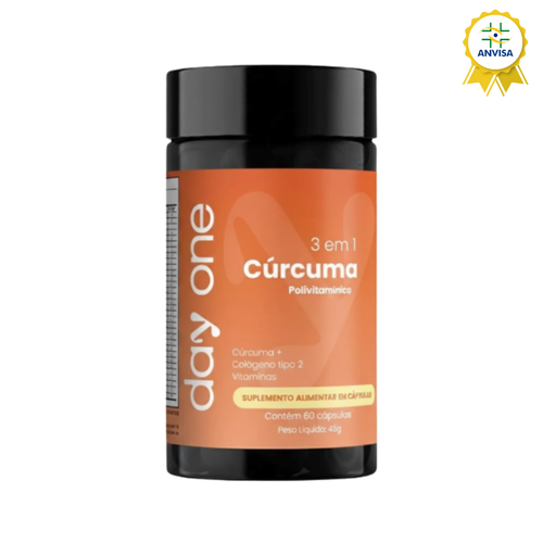 Cúrcuma 3 em 1 + Vitaminas - 60 Cápsulas